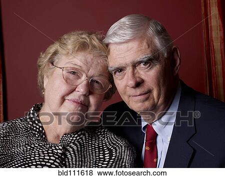 Stock Photo - Older couple smiling together. Fotosearch
