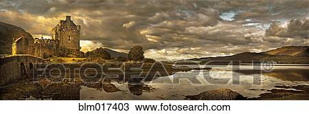 Castle and still rural lake, Isle of Skye, Isle of Skye, Scotland View Large Photo Image Stock Image - Castle and still rural lake, Isle of Skye, Isle of Skye, Scotland. Fotosearch