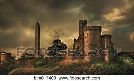 Castle overlooking rural landscape, Edinburgh, Edinburgh, United Kingdom View Large Photo Image Stock Image - Castle overlooking rural landscape, Edinburgh, Edinburgh, United Kingdom. Fotosearch