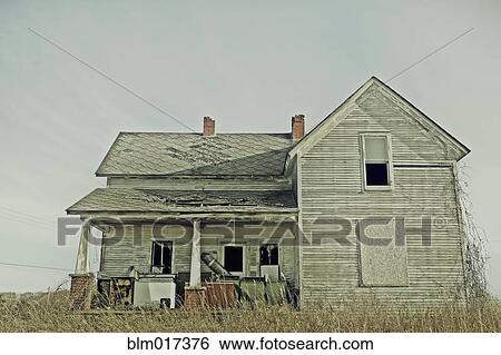 Dilapidated house in dry field View Large Photo Image Stock Photograph - Dilapidated house in dry field. Fotosearch