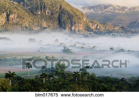 Stock Photography - Fog rolling over rural landscape. Fotosearch