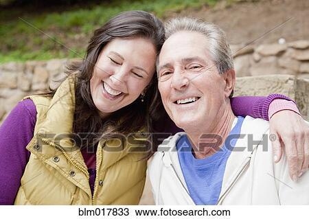 Older Caucasian couple smiling outdoors View Large Photo Image Stock Image - Older Caucasian couple smiling outdoors. Fotosearch