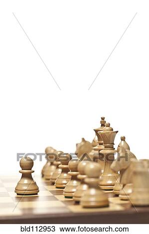Stock Image - Close up of chess board and pieces. Fotosearch