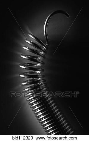 Stock Photo - Close up of coiled metal spring. Fotosearch