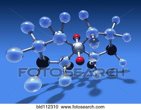 Molecular model on blue background View Large Photo Image Stock Image - Molecular model on blue background. Fotosearch