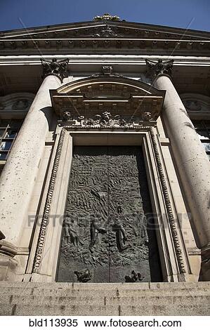 Stock Photography - Carved door of ornate building, Berlin, Germany. Fotosearch