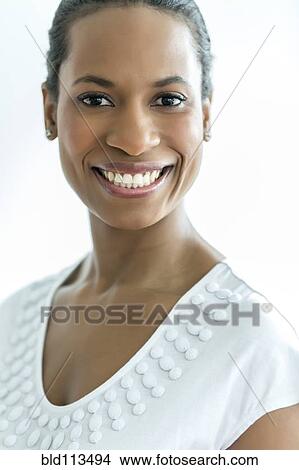 Close up of woman's smiling face View Large Photo Image Picture - Close up of woman's smiling face. Fotosearch