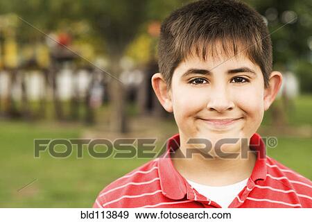 Stock Photo - Hispanic boy smiling. Fotosearch