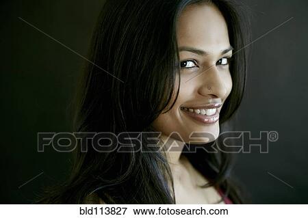 Stock Photo - Indian woman smiling. Fotosearch