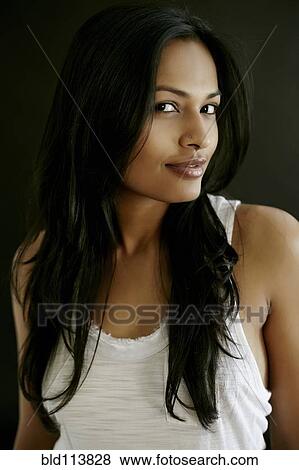 Stock Photo - Indian woman smiling. Fotosearch