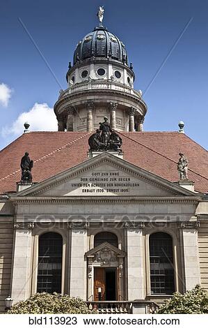 Stock Image - Ornate building with inscription, Berlin, Germany. Fotosearch