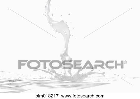 Milk stream splashing into pool View Large Photo Image Stock Photo - Milk stream splashing into pool. Fotosearch