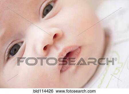 Close up of Caucasian baby's face View Large Photo Image Stock Photograph - Close up of Caucasian baby's face. Fotosearch
