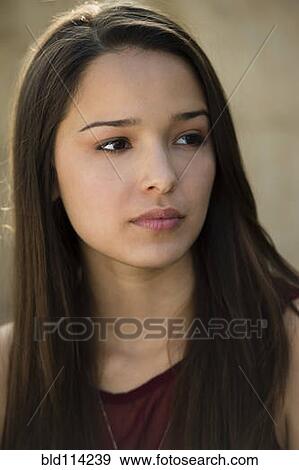 Hispanic woman with worried expression View Large Photo Image Stock Photo - Hispanic woman with worried expression. Fotosearch