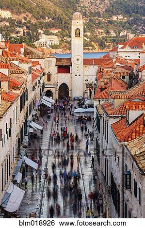 Blurred view of people on Dubrovnik city street, Dalmatia, Croatia View Large Photo Image Stock Photograph - Blurred view of people on Dubrovnik city street, Dalmatia, Croatia. Fotosearch