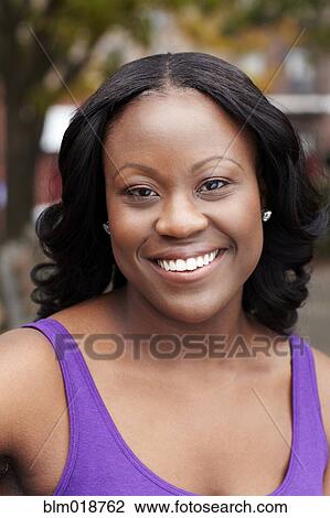Stock Image - Woman smiling. Fotosearch