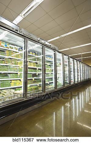 Stock Photo - Frozen section of grocery store. Fotosearch
