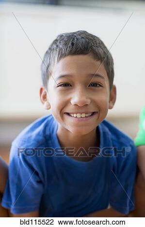 Stock Image - Hispanic boy smiling. Fotosearch
