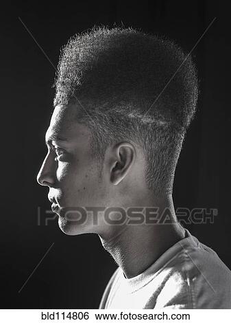 Stock Photograph - Mixed race man's profile. Fotosearch