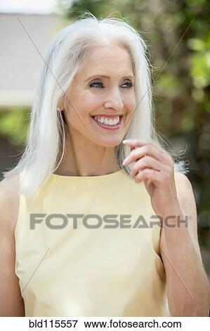 Stock Photo - Older Caucasian woman smiling. Fotosearch