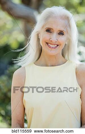 Stock Photo - Older Caucasian woman smiling. Fotosearch