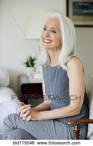 Stock Photograph - Older Caucasian woman smiling. Fotosearch