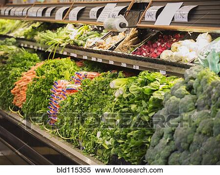Stock Photography - Produce for sale in grocery store. Fotosearch