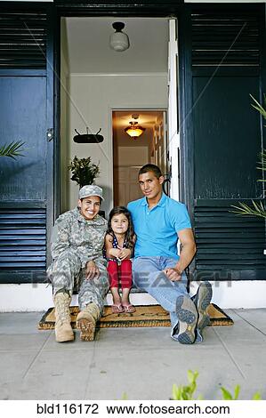 Soldier mother with daughter and husband View Large Photo Image Stock Image - Soldier mother with daughter and husband. Fotosearch