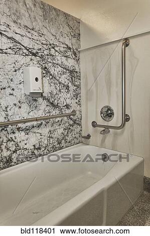 Stock Image - A bathroom in a retirement home. Fotosearch