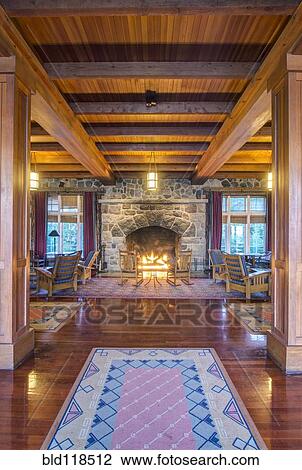 A traditionally furnished and decorated lodge View Large Photo Image Stock Image - A traditionally furnished and decorated lodge . Fotosearch