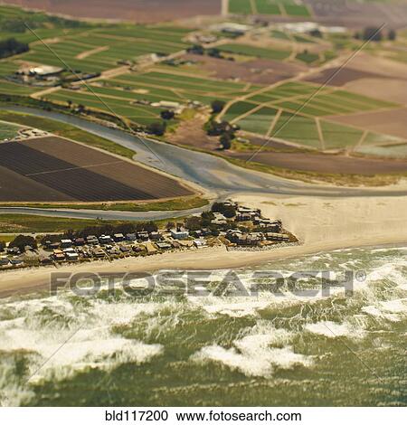 Aerial View of a Coastal Community View Large Photo Image Stock Image - Aerial View of a Coastal Community. Fotosearch