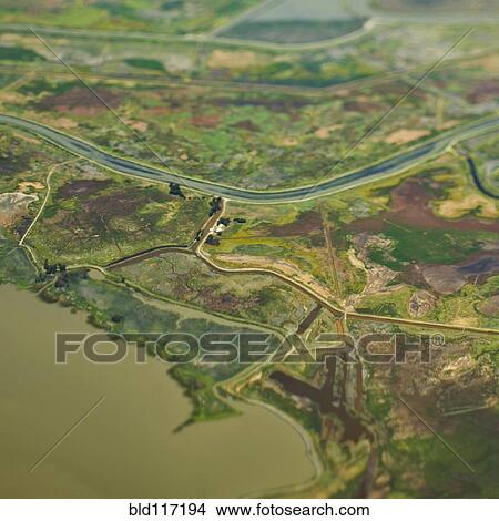 Aerial View of a Flood Plain View Large Photo Image Picture - Aerial View of a Flood Plain. Fotosearch
