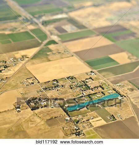Aerial View of a Lake in an Agricultural Community View Large Photo Image Stock Image - Aerial View of a Lake in an Agricultural Community. Fotosearch