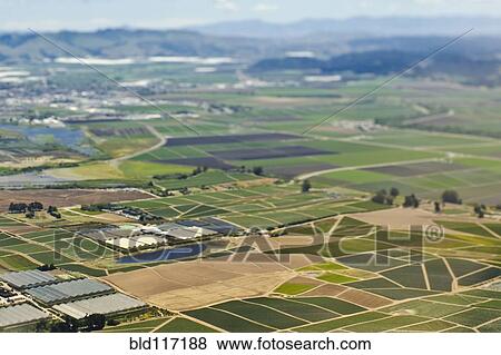 Stock Photo - Aerial View of Agricultural Farmland. Fotosearch
