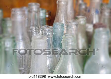 Antique Glass Bottles View Large Photo Image Stock Photo - Antique Glass Bottles. Fotosearch