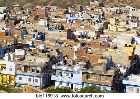 Stock Photo - Apartment Buildings in India. Fotosearch