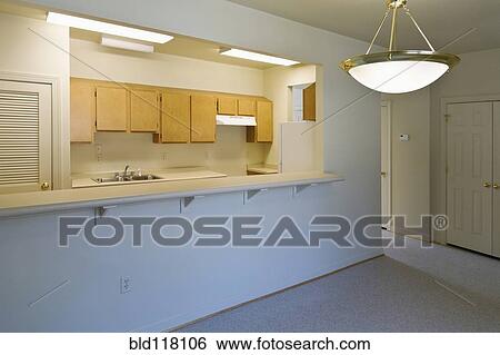 Apartment Kitchen View Large Photo Image Stock Photograph - Apartment Kitchen. Fotosearch