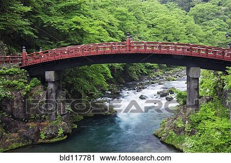 Asian Bridge Crossing a River View Large Photo Image Stock Image - Asian Bridge Crossing a River. Fotosearch