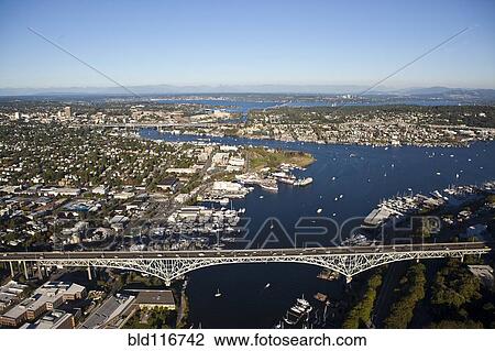 Stock Image - Aurora Bridge. Fotosearch