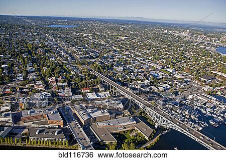 Aurora Bridge View Large Photo Image Stock Photograph - Aurora Bridge. Fotosearch