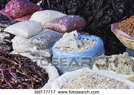 Stock Photo - Bags of Vegetables and Spices. Fotosearch