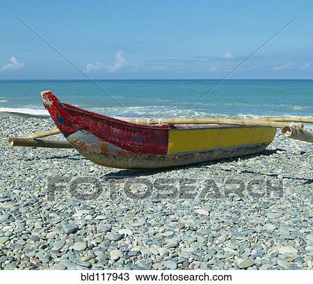 Banca Boat on a Stony Shore View Large Photo Image Stock Image - Banca Boat on a Stony Shore. Fotosearch