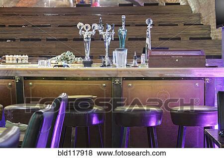 Bar stand with tiered seating at backstage View Large Photo Image Stock Photo - Bar stand with tiered seating at backstage. Fotosearch