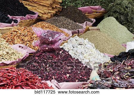Stock Photography - Baskets of Spices. Fotosearch