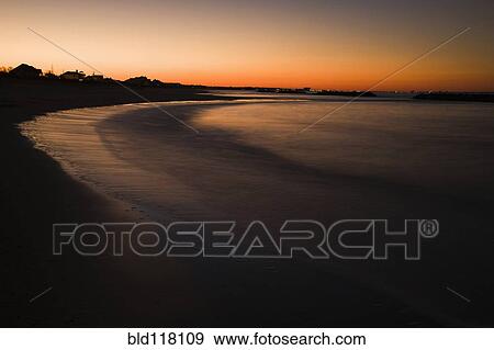 Beach At Sunset View Large Photo Image Stock Photo - Beach At Sunset. Fotosearch