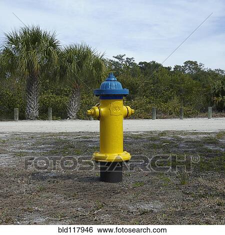 Stock Photograph - Beach Fire Hydrant. Fotosearch
