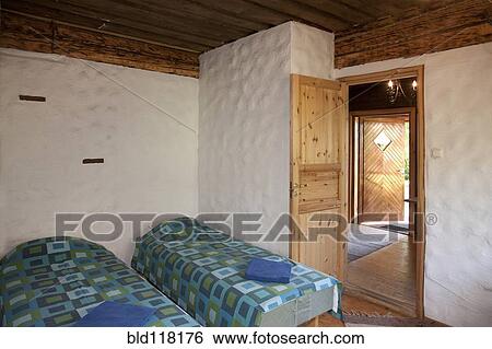 Beds in a Small Resort Bedroom View Large Photo Image Stock Photograph - Beds in a Small Resort Bedroom. Fotosearch