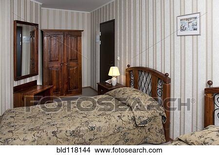 Beds In Hotel Room View Large Photo Image Picture - Beds In Hotel Room. Fotosearch