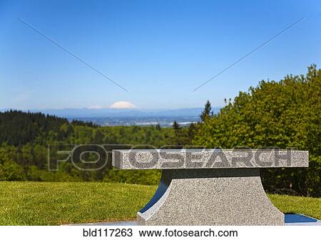 Bench at Mountain Overlook View Large Photo Image Stock Image - Bench at Mountain Overlook. Fotosearch