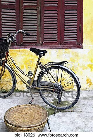 Bicycle Outside an Old Home View Large Photo Image Stock Photography - Bicycle Outside an Old Home. Fotosearch
